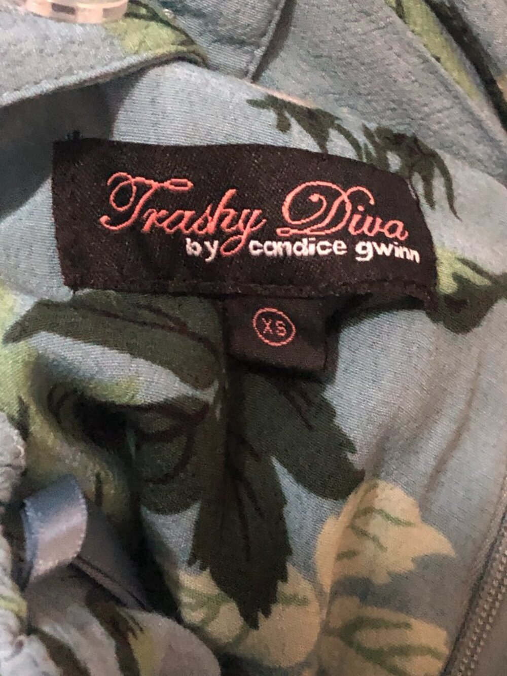 Trashy Diva French blue roses Trixie romper - Picture 7 of 7